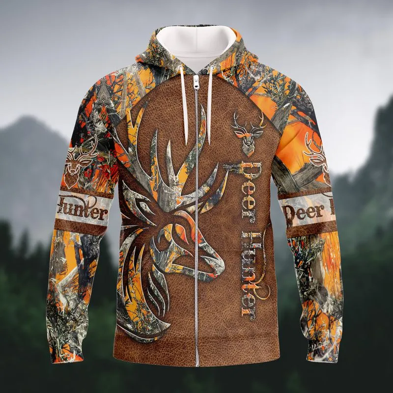 Zipper Hoodie Deer Hunting Camouflage - Hdmt